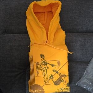 Unisex Yellow Graphic Hoodie